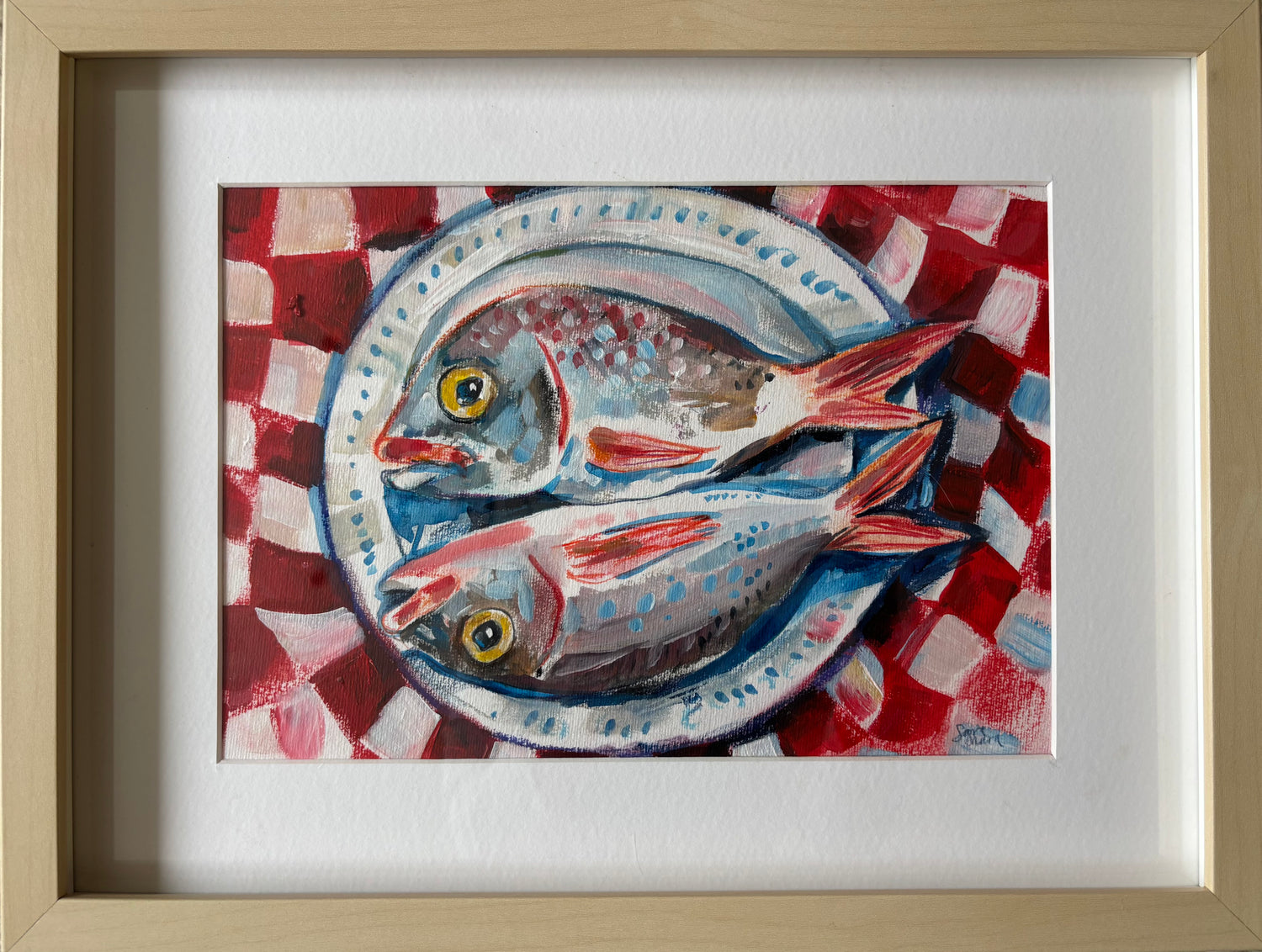 Mixed media with frame