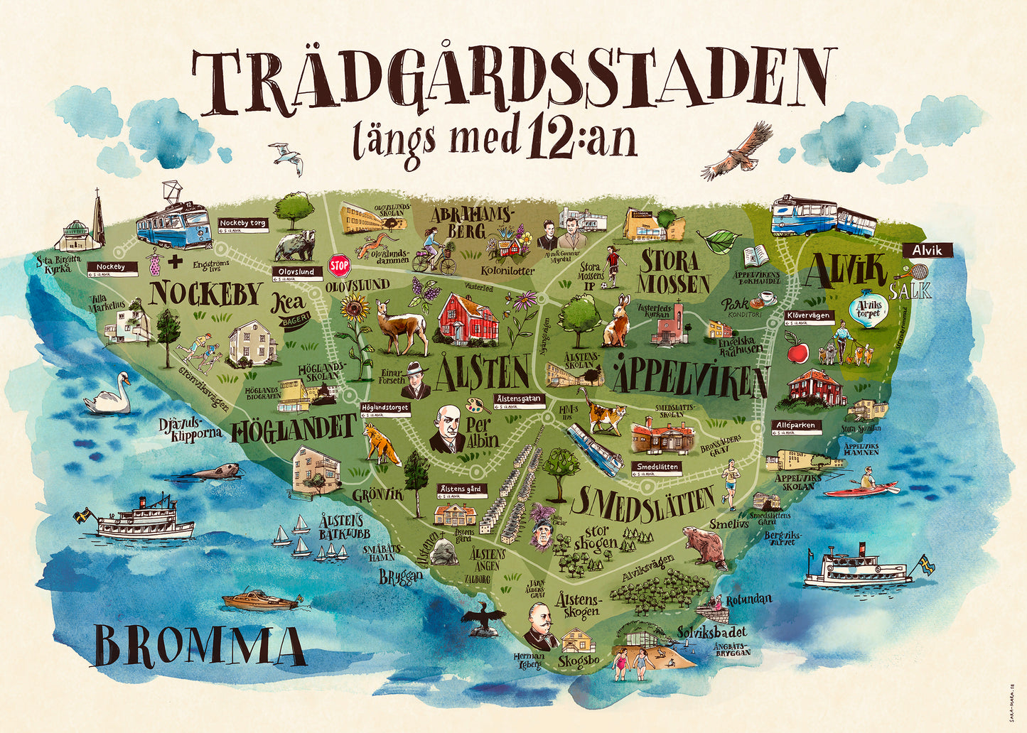 Trädgårdsstaden längs med 12:an